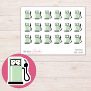 DDZ-7209 planner sticker sheet with enlarged sticker detail