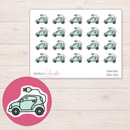 DDZ-7213 planner sticker sheet with enlarged sticker detail