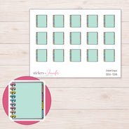 DDZ-7215 planner sticker sheet with enlarged sticker detail