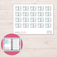 DDZ-7216 planner sticker sheet with enlarged sticker detail