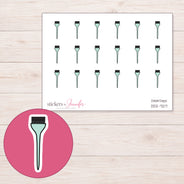 DDZ-7217 planner sticker sheet with enlarged sticker detail