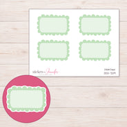 DDZ-7219 planner sticker sheet with enlarged sticker detail