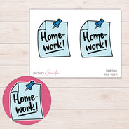 DDZ-7229 planner sticker sheet with enlarged sticker detail
