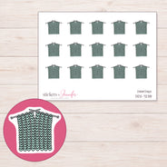 DDZ-7238 planner sticker sheet with enlarged sticker detail
