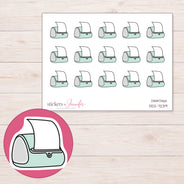 DDZ-7239 planner sticker sheet with enlarged sticker detail
