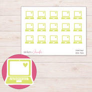 DDZ-7241 planner sticker sheet with enlarged sticker detail