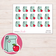 DDZ-7246 planner sticker sheet with enlarged sticker detail
