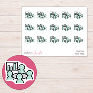 DDZ-7252 planner sticker sheet with enlarged sticker detail