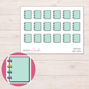DDZ-7254 planner sticker sheet with enlarged sticker detail