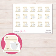 DDZ-7256 planner sticker sheet with enlarged sticker detail