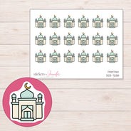 DDZ-7258 planner sticker sheet with enlarged sticker detail