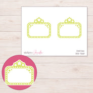 DDZ-7260 planner sticker sheet with enlarged sticker detail