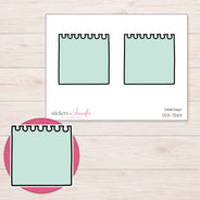 DDZ-7263 planner sticker sheet with enlarged sticker detail