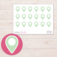 DDZ-7281 planner sticker sheet with enlarged sticker detail