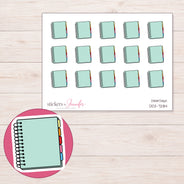 DDZ-7284 planner sticker sheet with enlarged sticker detail