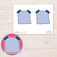 DDZ-7295 planner sticker sheet with enlarged sticker detail