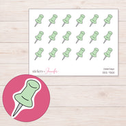 DDZ-7300 planner sticker sheet with enlarged sticker detail
