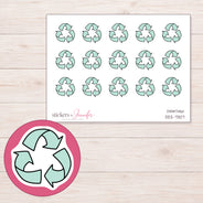 DDZ-7307 planner sticker sheet with enlarged sticker detail