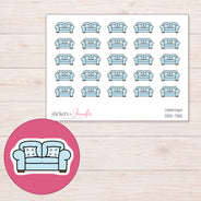 DDZ-7312 planner sticker sheet with enlarged sticker detail