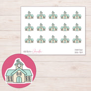 DDZ-7317 planner sticker sheet with enlarged sticker detail