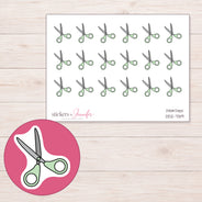 DDZ-7319 planner sticker sheet with enlarged sticker detail