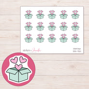 DDZ-7321 planner sticker sheet with enlarged sticker detail