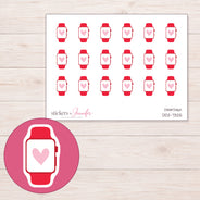 DDZ-7325 planner sticker sheet with enlarged sticker detail