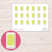 DDZ-7326 planner sticker sheet with enlarged sticker detail