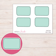 DDZ-7336 planner sticker sheet with enlarged sticker detail