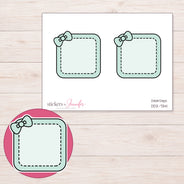 DDZ-7341 planner sticker sheet with enlarged sticker detail