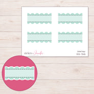 DDZ-7345 planner sticker sheet with enlarged sticker detail