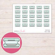 DDZ-7348 planner sticker sheet with enlarged sticker detail