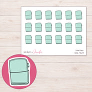 DDZ-7349 planner sticker sheet with enlarged sticker detail