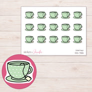 DDZ-7355 planner sticker sheet with enlarged sticker detail