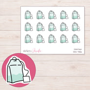 DDZ-7356 planner sticker sheet with enlarged sticker detail