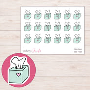 DDZ-7361 planner sticker sheet with enlarged sticker detail