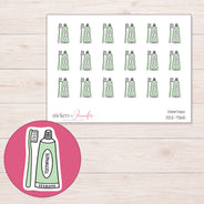 DDZ-7365 planner sticker sheet with enlarged sticker detail