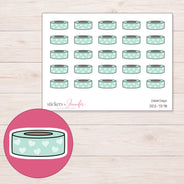 DDZ-7378 planner sticker sheet with enlarged sticker detail