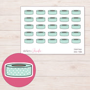 DDZ-7381 planner sticker sheet with enlarged sticker detail