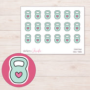 DDZ-7384 planner sticker sheet with enlarged sticker detail
