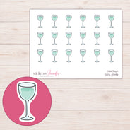 DDZ-7393 planner sticker sheet with enlarged sticker detail