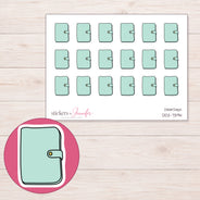 DDZ-7394 planner sticker sheet with enlarged sticker detail