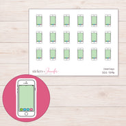DDZ-7396 planner sticker sheet with enlarged sticker detail