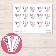 DDZ-7413 planner sticker sheet with enlarged sticker detail