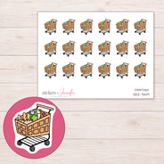 DDZ-7449 planner sticker sheet with enlarged sticker detail