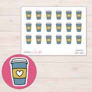 DDZ-7463 planner sticker sheet with enlarged sticker detail