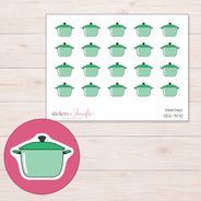 DDZ-7470 planner sticker sheet with enlarged sticker detail