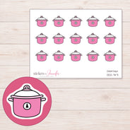 DDZ-7471 planner sticker sheet with enlarged sticker detail