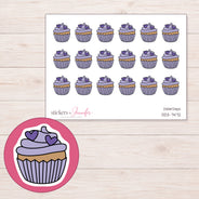 DDZ-7472 planner sticker sheet with enlarged sticker detail