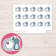 DDZ-7480 planner sticker sheet with enlarged sticker detail